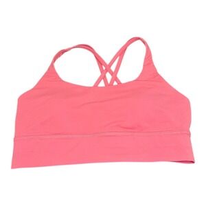 Lululemon Sports Bra Light/ Med Energy Bra Yoga Workout Activewear Size 10 Coral
